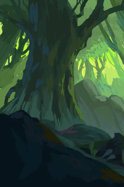 Vector illustration of Beautiful Forest