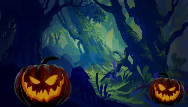 Vector illustration of Beautiful Halloween Background