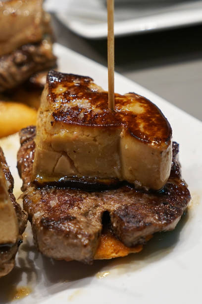 istock Close up grilled Foie Gras served with beef 1407053351