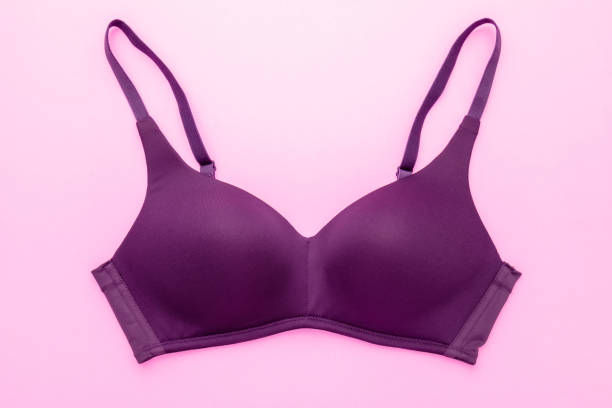 Top view new women bra on pink