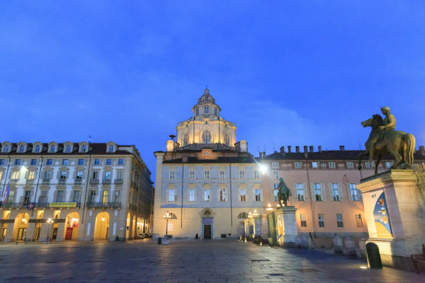 istock Turin, Piazza Castello, City at dusk 1407062476