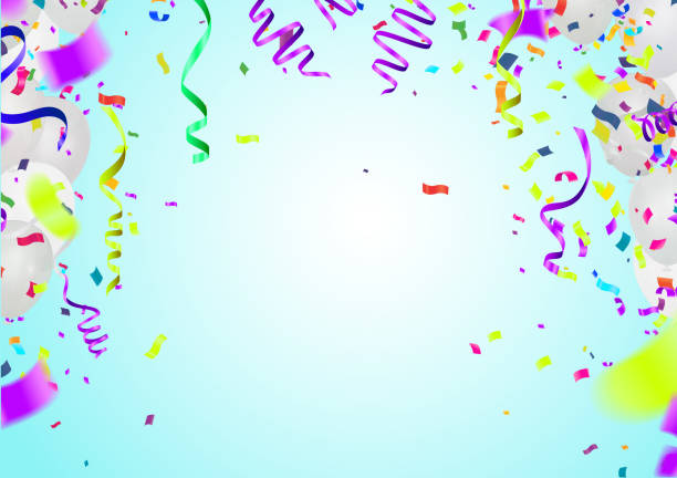 istock New Birthday celebration with balloon purple ribbon 1407068340