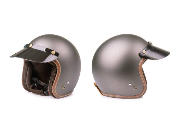 istock New grey vintage helmet. Studio shot isolated on white 1407068792