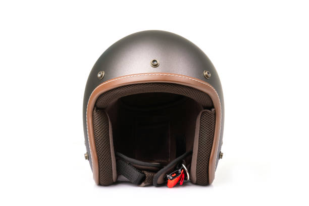 istock New grey vintage helmet. Studio shot isolated on white 1407069057