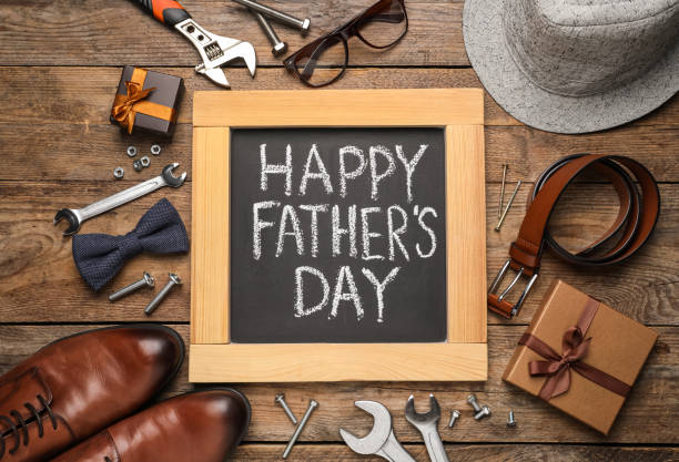 istock Small chalkboard with phrase HAPPY FATHER'S DAY, 1407071278