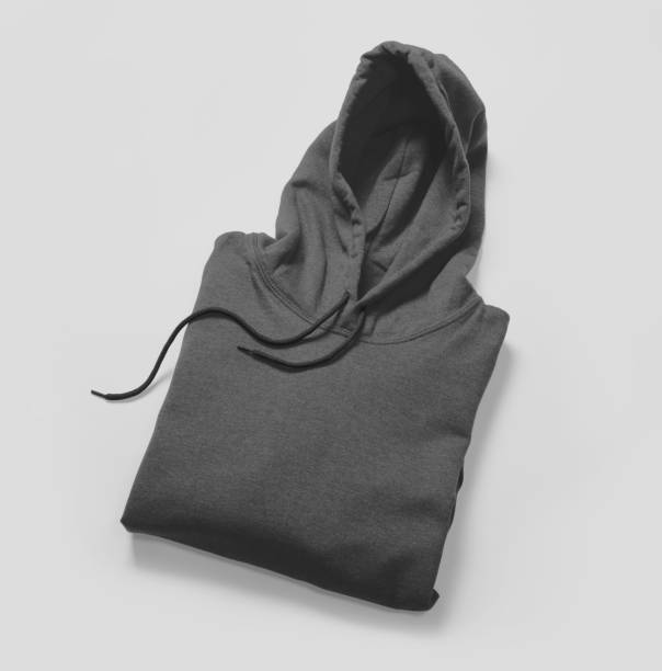 istock Black sweatshirts with hoodie for logo mockup template 1407082917