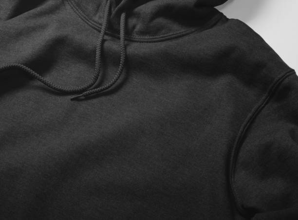 istock Black sweatshirts with hoodie for logo mockup template 1407082920