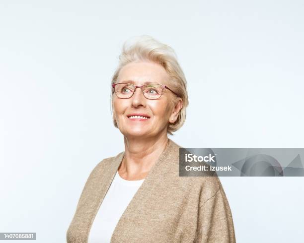 Portrait Of Smiling Senior Women Stock Photo - Download Image Now - 70-79 Years, Adult, Adults Only
