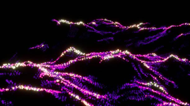 istock Neon Abstract Mountain Landscape 13 Var Glowing Dots Particles 3D Background Dynamic  Wallpaper 1407087265