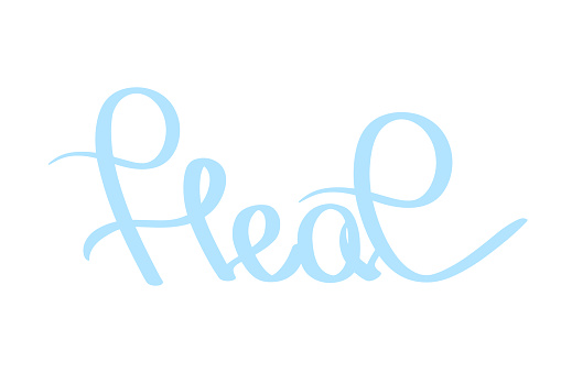 Heals Text Calligraphy Lettering Vector Calligraphy Word Heal Hand Drawn Calligraphy Lettering Design ...