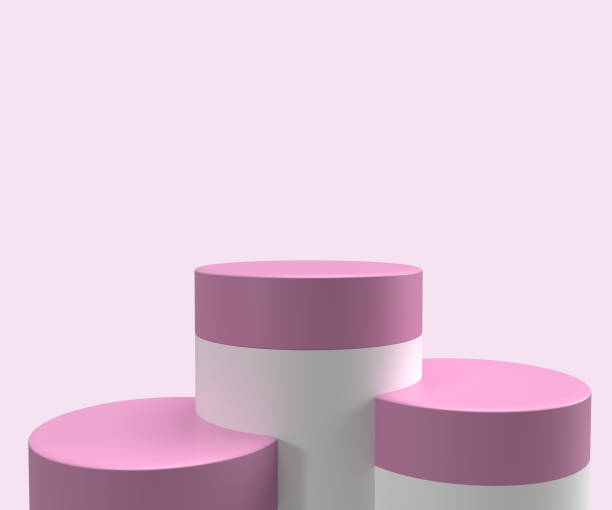 istock cylinder shape podium for show product 3d rendering 1407090070