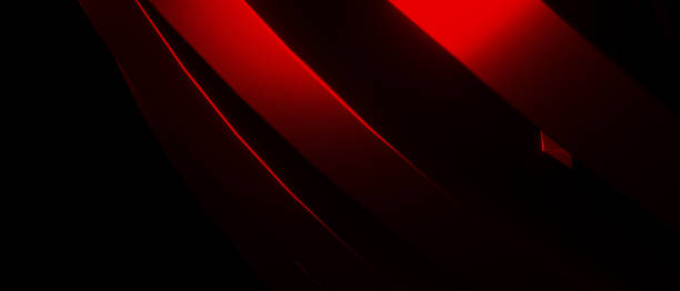 istock Futuristic Abstract Background Concept Twisted Metallic Strokes. Luxurious Aesthetics Red Banner Background Wallpaper 3D Illustration 1407093142