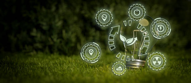 istock Eco Sustainability Earth Sustainability Preservation Bulb Concept Banner Background 3D Render 1407094476