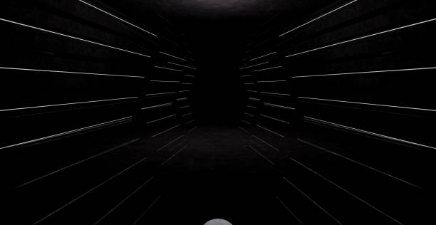 Terrazzo Granite Pedestal Platform Tunnel Space Marbling Silver Gray Montage Background 3D Illustration