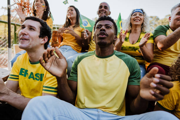 istock Happy Brazilian fans 1407113179