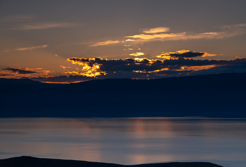 Sunset  on the Olkhon island of Lake Baikal.