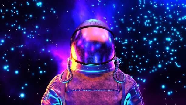 istock Astronaut in outer space. Cosmonaut in spacesuit. 1407125023