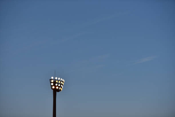 istock Light pole of sport ground 1407125147