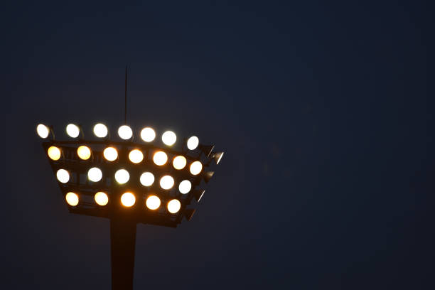 istock Light pole of sport ground 1407125666