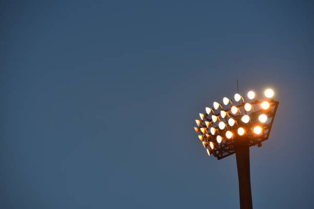 istock Light pole of sport ground 1407125669