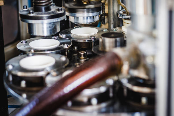 istock Automated machinery in plastic factory 1407126277