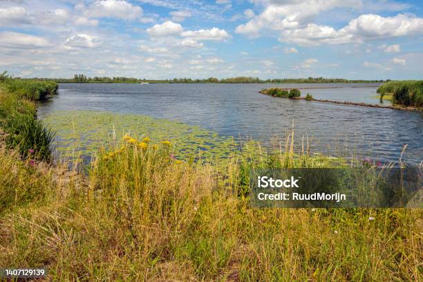 Dutch River Amer In Summertime Stock Photo - Download Image Now - Atmospheric Mood, Beauty In Nature, Blue