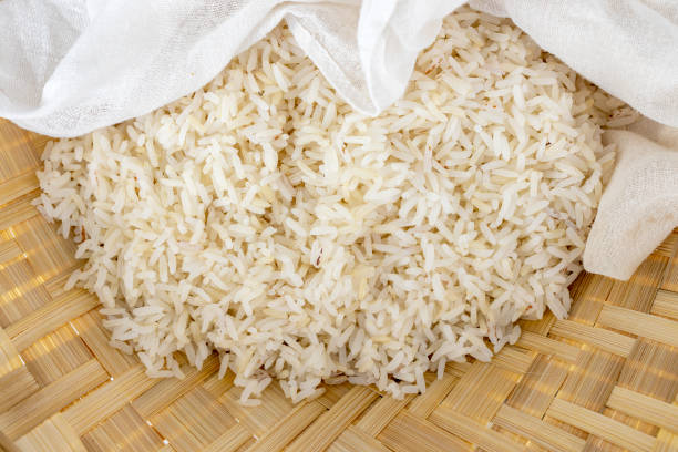 istock Cooked organic hom mali (Jasmine) half-milled rice 1407129672
