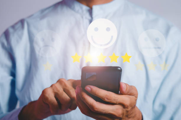 istock Customer review satisfaction feedback survey concept. five stars rating 1407131763