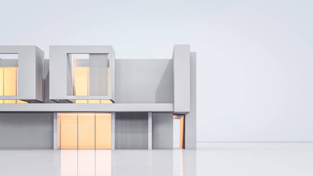 istock 3D rendering illustration of modern house 1407131964