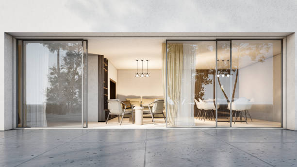 istock 3D rendering illustration of modern house 1407131987