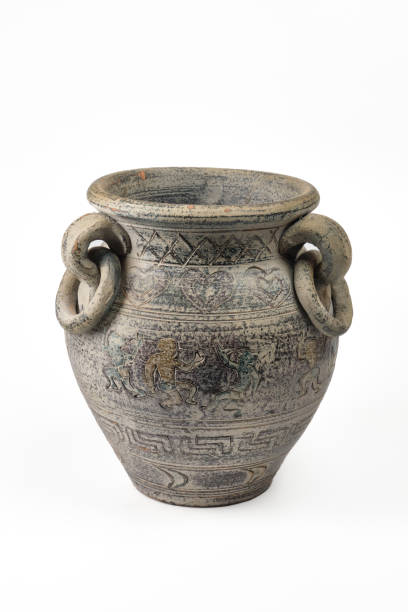 istock Pottery, vase, clay jug isolated on a white background. 1407132000
