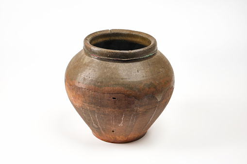 Antique Rusted Bronze Color Sugar Bowl that Made of Copper