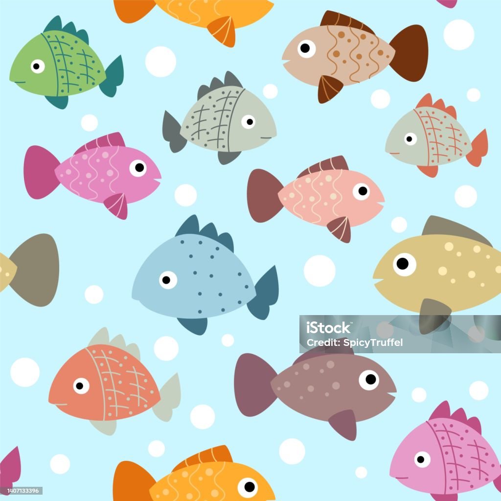 Fish Seamless Pattern Kids Background With Water Animals Underwater Fauna Tropical Aquatic Creatures Ocean Coral Reef Marine Nature Seawater Aquarium Cartoon Vector Print Design Stock Illustration - Download Image Now - iStock Fish Seamless Pattern Kids Background With Water Animals Underwater Fauna Tropical Aquatic Creatures Ocean Coral Reef Marine Nature Seawater Aquarium Cartoon Vector Print Design Stock Illustration - Download Image Now - iStock