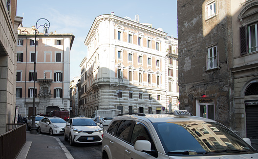 Taxi, Rome, Italy.