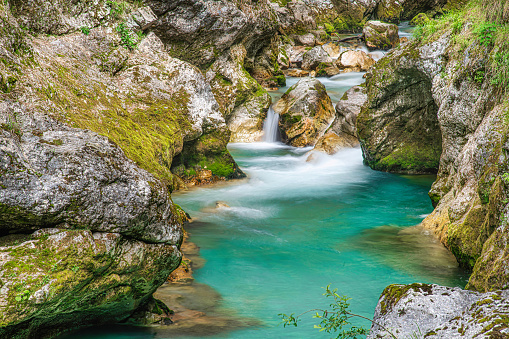 The Tolmin Gorges are one of the most magnificent natural attractions in Tolmin, Triglav national park, Slovenia