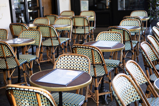 Outside a typical Parisian cafe