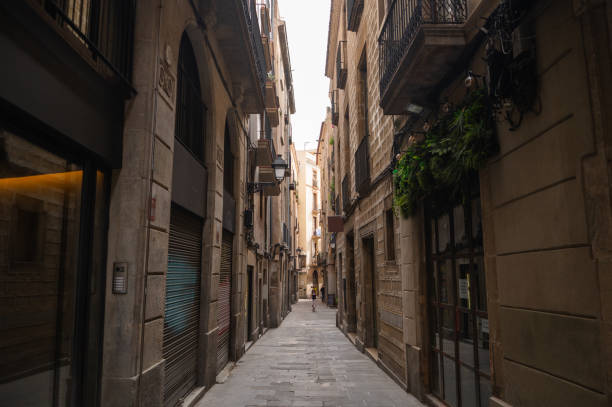 istock Street in Barcelona old town 1407141598