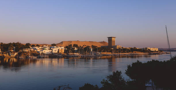 istock Sunset View to the Panoramic Aswan cityscape 1407142009