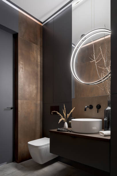 Modern and elegant bathroom stock photo