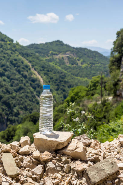 A bottle of water on a sunny day