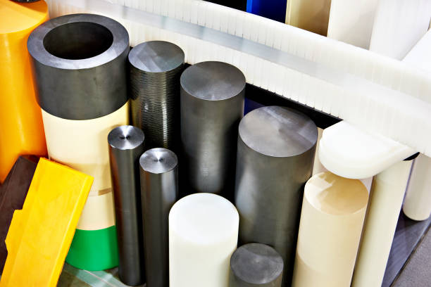 istock Plastic parts bars and sheets for industry 1407147832