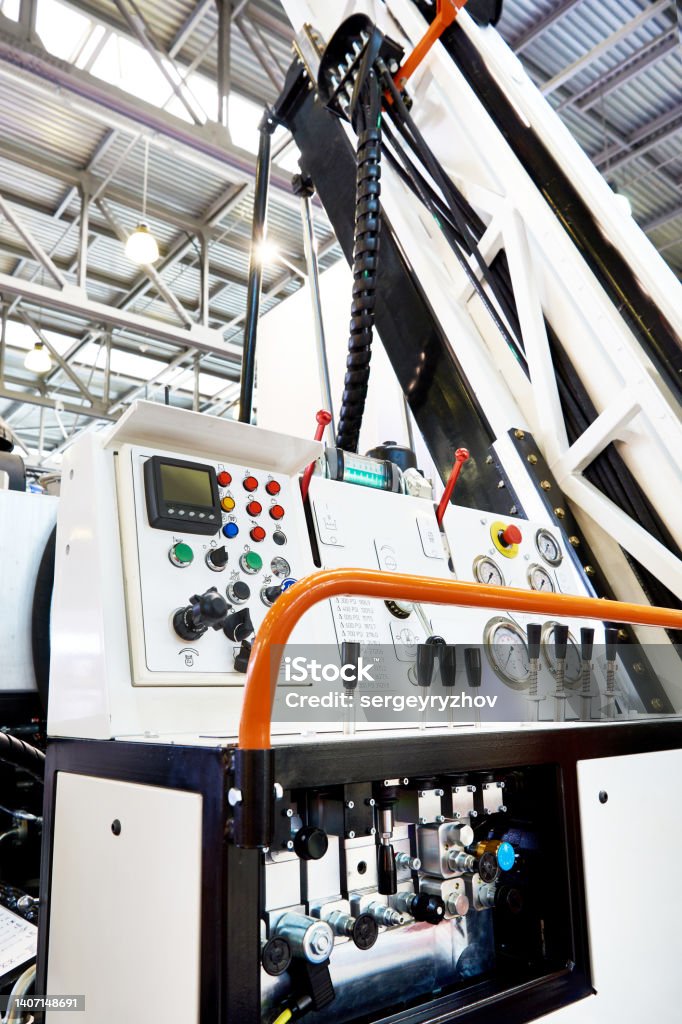 Panel Control Rig Control Panel Of Hydraulic Drilling Rig Stock Photo - Download Image ...