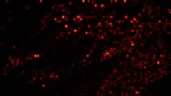 Abstract Red Computer Hex Code Machine Learning Algorithm Hud Design ...