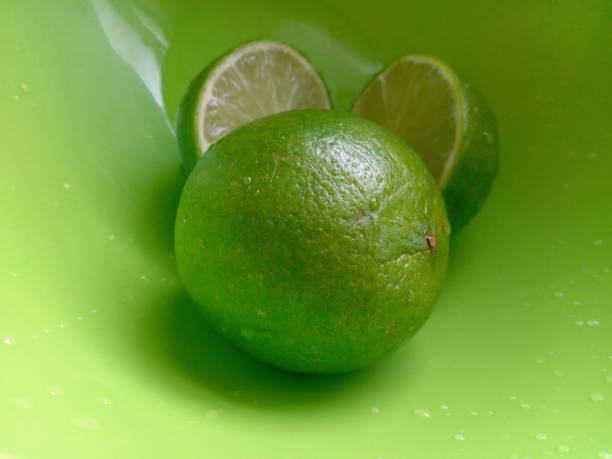 limones - lime fruit citrus fruit portion fotografías e imágenes de stock