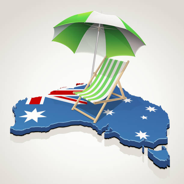 urlaub in australien - white background image australia sunlight stock-grafiken, -clipart, -cartoons und -symbole