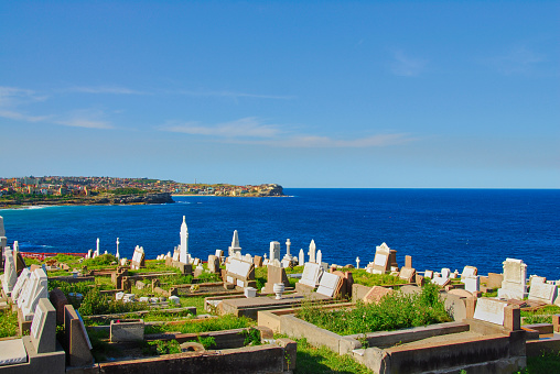 A Cemetery On A Bluff Overlooking The Ocean