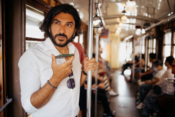 istock Businessman Commuting By Tram 1407154473