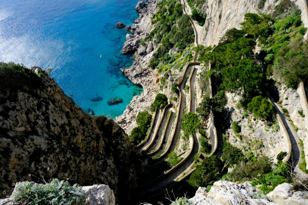 istock Via Krupp  Road on Capri Island 1407156149