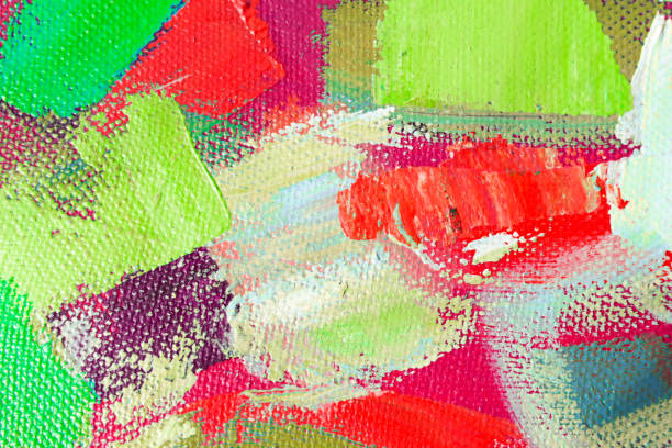 istock Abstract multicolor background with impasto textures. Brushstroke of acrylic painting close-up. 1407157204