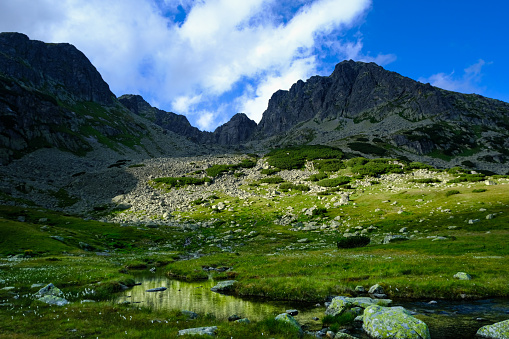 Mountain ridge in Tatra Mountains / Shadow and light